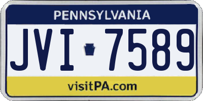 PA license plate JVI7589