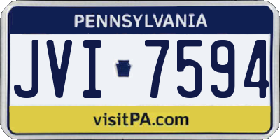 PA license plate JVI7594