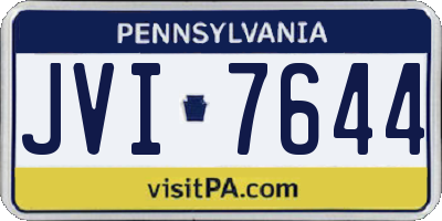 PA license plate JVI7644