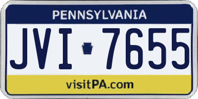 PA license plate JVI7655