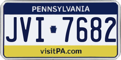 PA license plate JVI7682