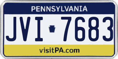 PA license plate JVI7683