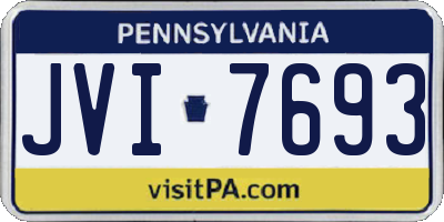 PA license plate JVI7693