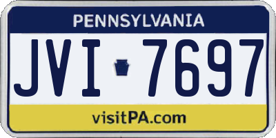 PA license plate JVI7697