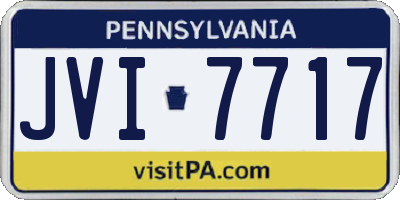 PA license plate JVI7717