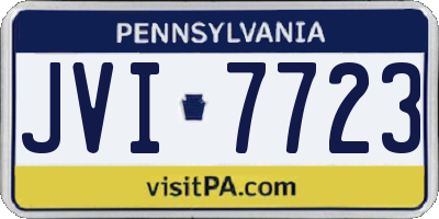 PA license plate JVI7723