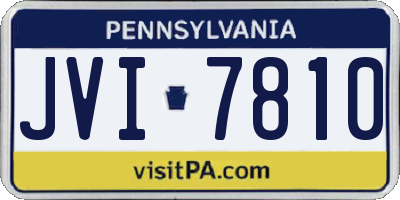 PA license plate JVI7810
