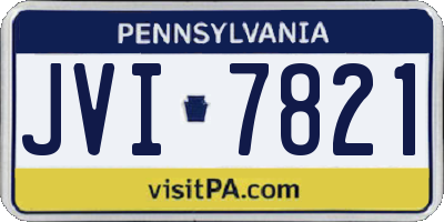 PA license plate JVI7821