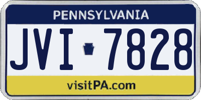 PA license plate JVI7828