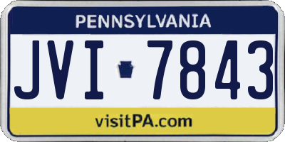 PA license plate JVI7843