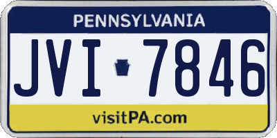 PA license plate JVI7846