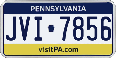 PA license plate JVI7856