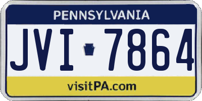 PA license plate JVI7864
