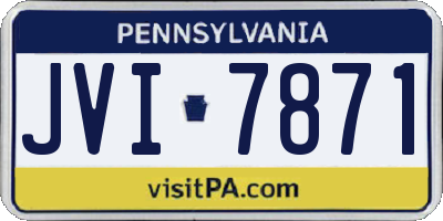 PA license plate JVI7871