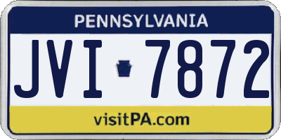 PA license plate JVI7872