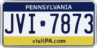 PA license plate JVI7873