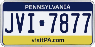 PA license plate JVI7877
