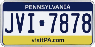 PA license plate JVI7878