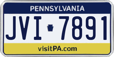 PA license plate JVI7891