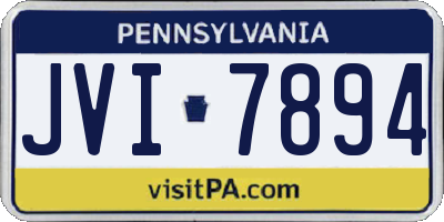 PA license plate JVI7894