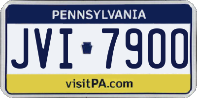 PA license plate JVI7900