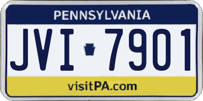 PA license plate JVI7901