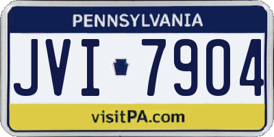 PA license plate JVI7904