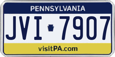 PA license plate JVI7907
