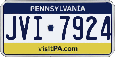 PA license plate JVI7924