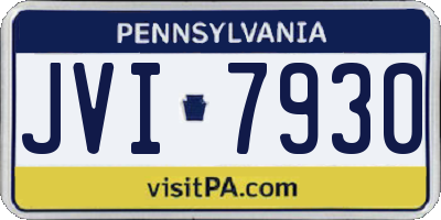 PA license plate JVI7930