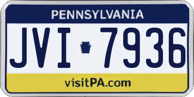 PA license plate JVI7936