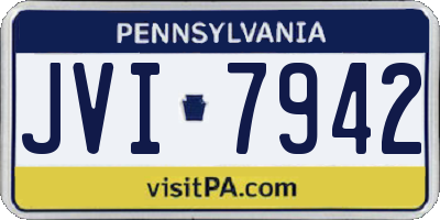 PA license plate JVI7942