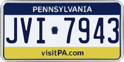 PA license plate JVI7943