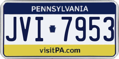 PA license plate JVI7953