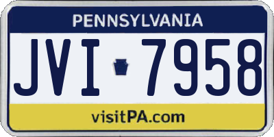 PA license plate JVI7958