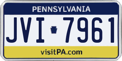 PA license plate JVI7961