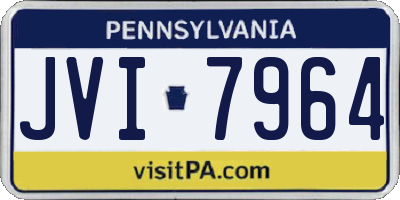PA license plate JVI7964