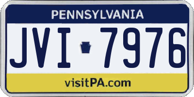 PA license plate JVI7976