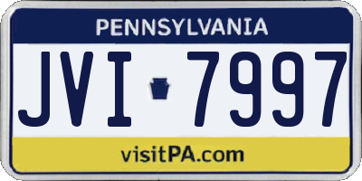 PA license plate JVI7997