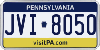 PA license plate JVI8050