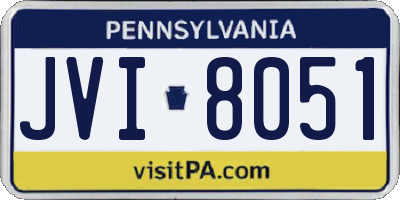 PA license plate JVI8051
