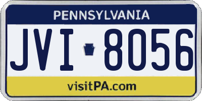 PA license plate JVI8056
