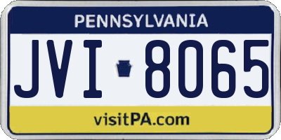 PA license plate JVI8065