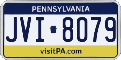 PA license plate JVI8079