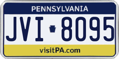 PA license plate JVI8095
