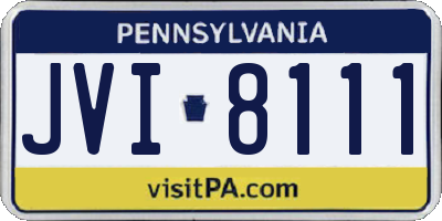 PA license plate JVI8111