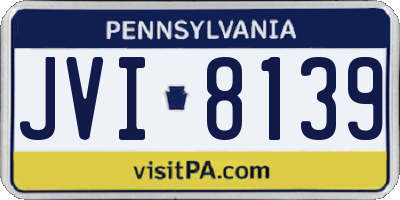 PA license plate JVI8139