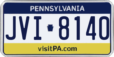 PA license plate JVI8140