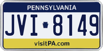 PA license plate JVI8149