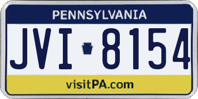 PA license plate JVI8154